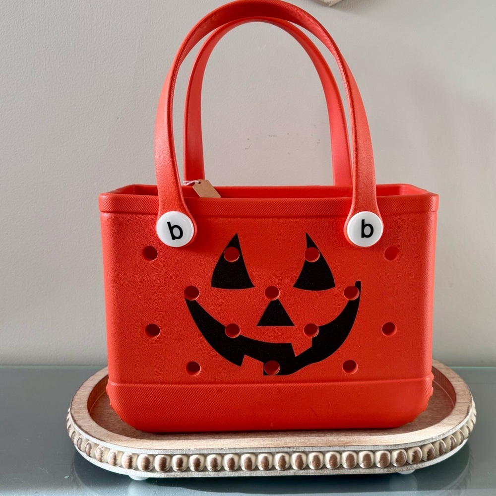 New! EVA Bogg or Croc inspired Pumpkin Trick or Treat Bag - Bitty Size - Picture 5 of 7